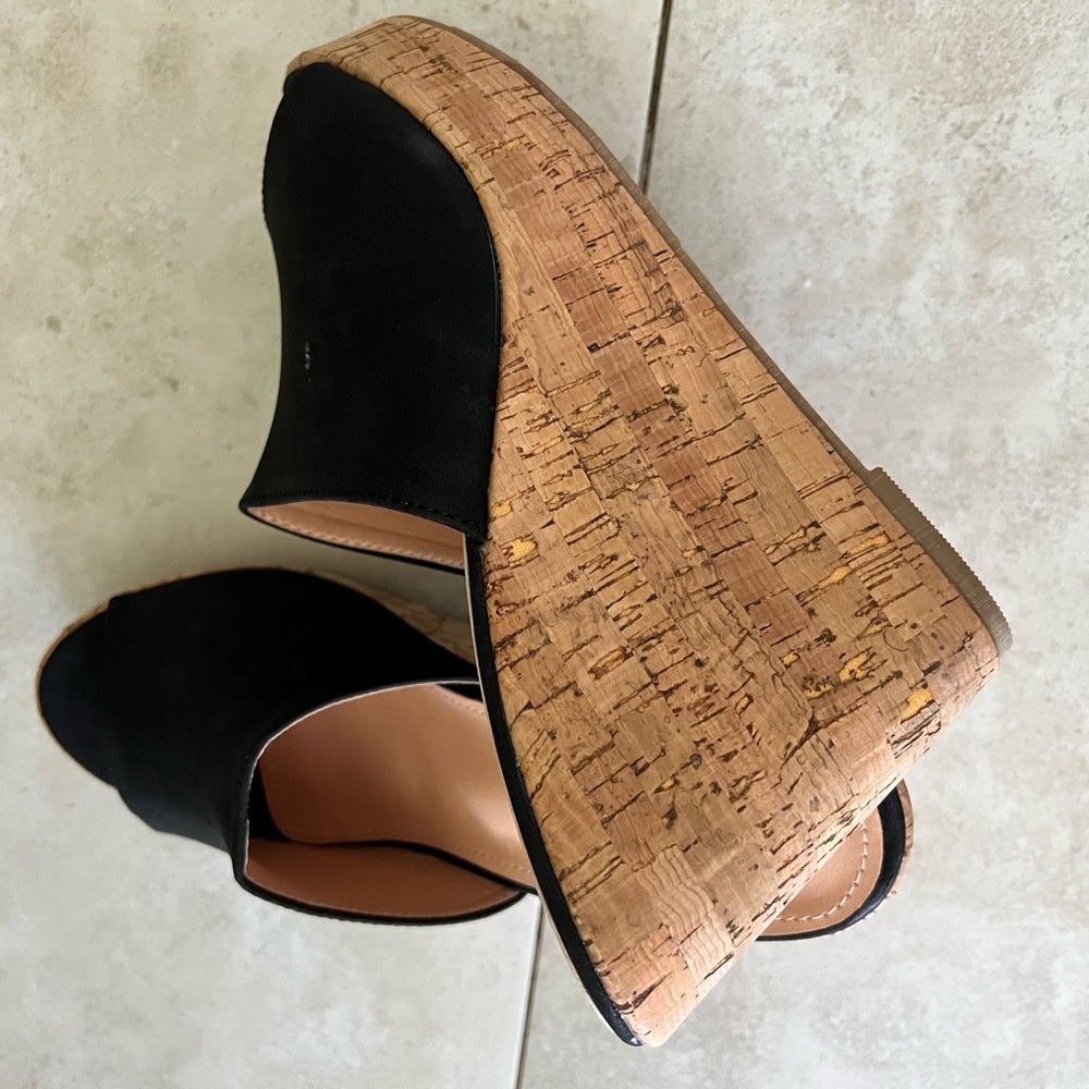 Women's Platform Wedge Peep Toe Sandals, 9.5 - Picture 6 of 8